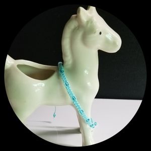 Turquoise Glass Bead Anklet/Bracelet Handmade